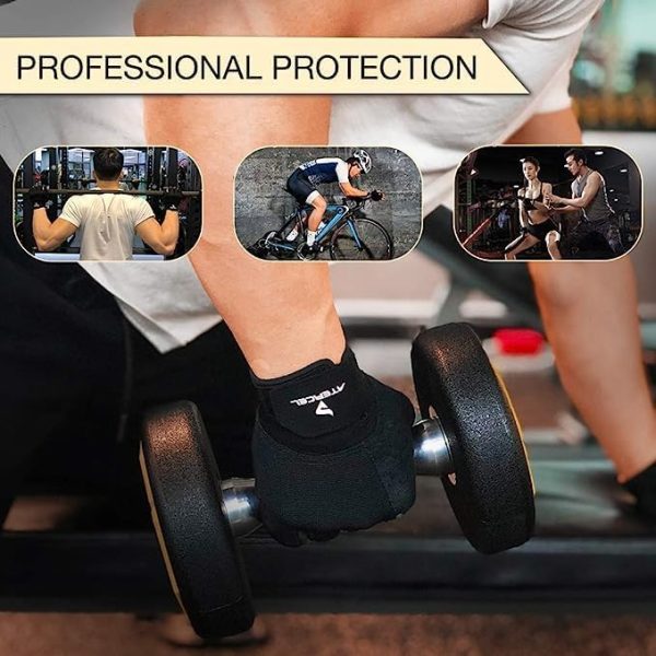 ATERCEL Workout Gloves for Men and Women, Exercise Gloves for Weight Lifting, Cycling, Gym, Training, Breathable and Snug fit - Image 5