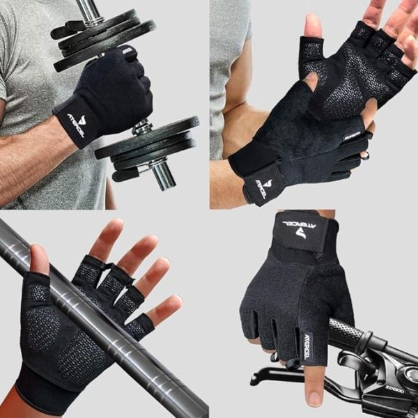 ATERCEL Workout Gloves for Men and Women, Exercise Gloves for Weight Lifting, Cycling, Gym, Training, Breathable and Snug fit - Image 6