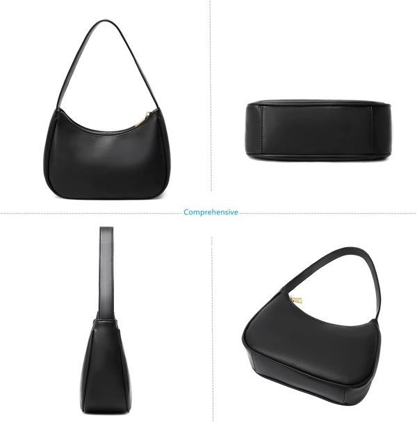 Shoulder Bags for Women, Cute Hobo Tote Handbag Mini Clutch Purse with Zipper Closure - Image 4