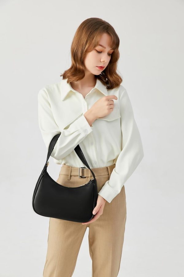 Shoulder Bags for Women, Cute Hobo Tote Handbag Mini Clutch Purse with Zipper Closure - Image 6