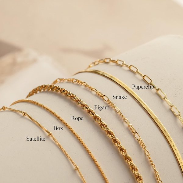 Gold Bracelets for Women Waterproof, 14K Real Gold Jewelry Sets for Women Trendy Thin Dainty Stackable Cuban Link Paperclip Chain Bracelet Pack Fashion Accessories Gifts for Womens - Image 7