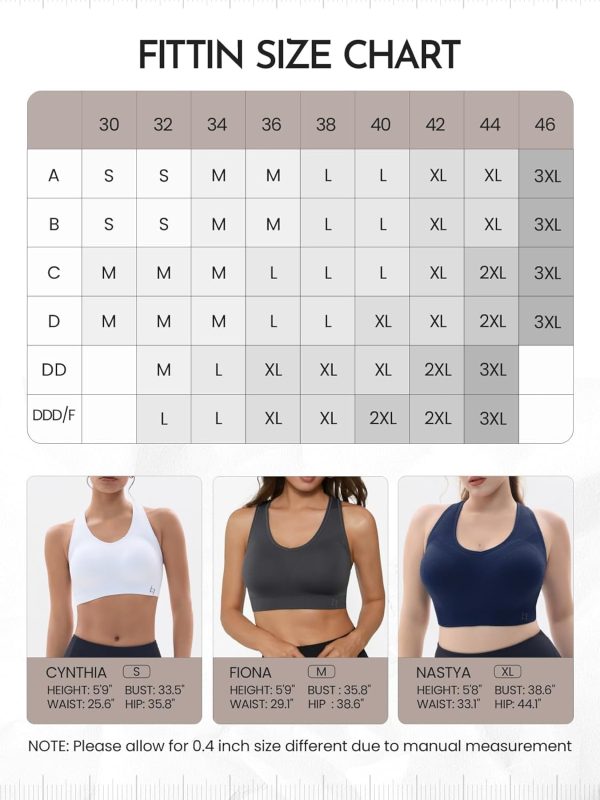 Racerback Sports Bras for Women - Padded Seamless High Impact Support for Yoga Gym Workout Fitness - Image 5