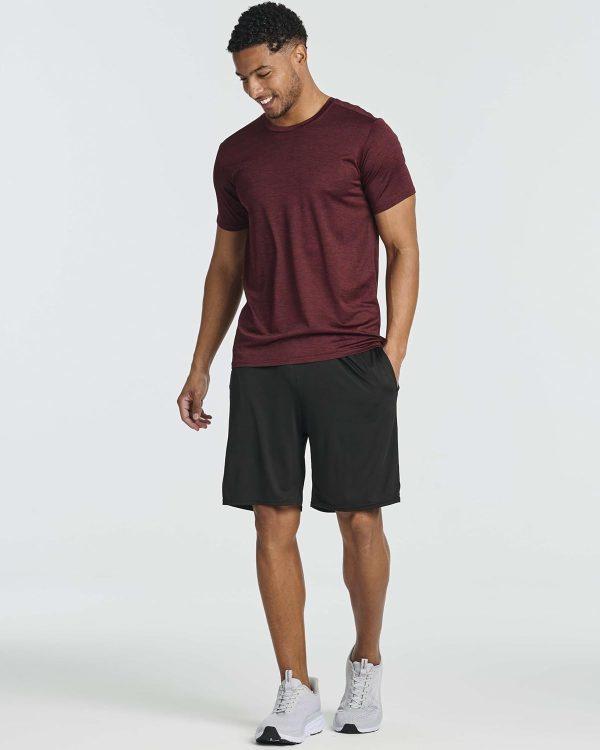 5 Pack: Men’s Short Sleeve Dry Fit Active Crew Neck T Shirt - Athletic Running Gym Workout Tee Tops - Image 6