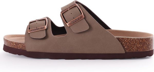 Women's Cork Footbed Slide Sandal, Comfortable Summer Beach Sandals with Adjustable Buckle - Image 4