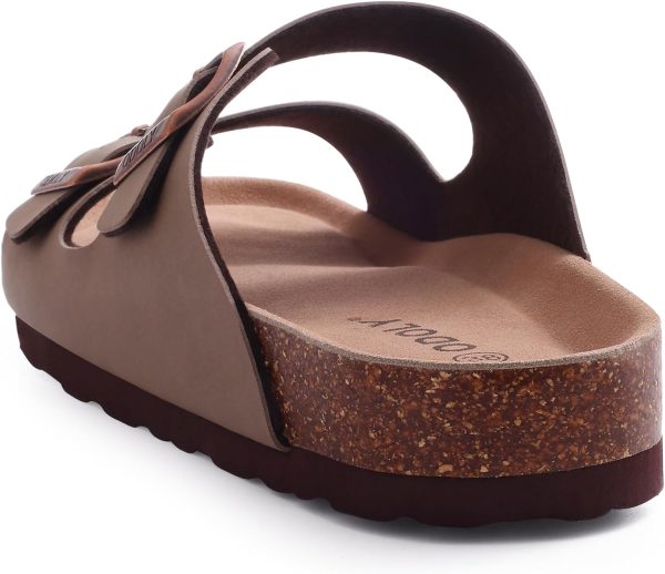 Women's Cork Footbed Slide Sandal, Comfortable Summer Beach Sandals with Adjustable Buckle - Image 6